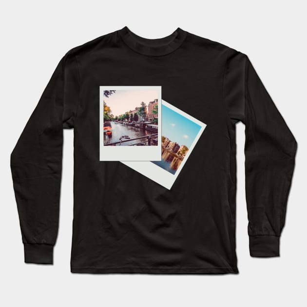 Amsterdam Polaroid Long Sleeve T-Shirt by HRDTSN